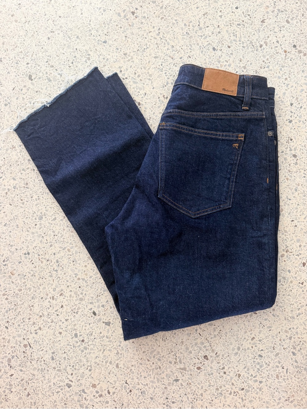 Women’s Madewell Dark Blue Denim Jeans - Curvy 90’s Straight